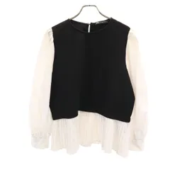 ZARA ザラ 長袖 ブラウス M ブラック レディース 古着