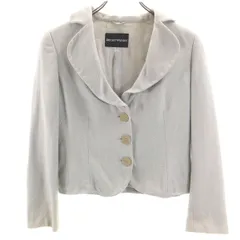 Emporio Armani エンポリオアルマーニ イタリア製 クロップド ジャケット 42 グレー レディース 古着のサムネイル