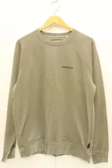 【中古】 patagonia メンズスウェット M P-6ロゴオーガニッククルー スウェット patagonia M カーキ プリント