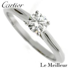【新品仕上済】 Cartier 1895 ダイヤモンド 0.35ct プラチナ Pt950 ソリテールリング 9号 GIA鑑定書付き レディース 返品OK