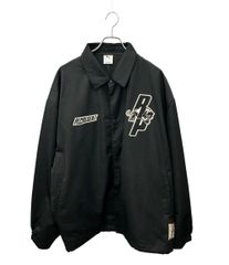 美品 プーマ コーチジャケット x REPRESENT タグ付き スナップボタン 裏地メッシュ素材 635805 01 メンズ SIZE L PUMA