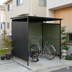 スチールサイクルハウス L166*W170*H200cm ガレージ カーポート - メルカリ