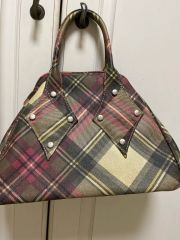 Vivienne Westwood チェック柄レザー2wayトートバッグ - メルカリ