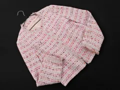 CORDIER コルディア ツイード ノーカラー ジャケット size42/ピンク ■◇ レディースのサムネイル