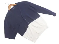 URBAN RESEARCH アーバンリサーチ バイカラー カーディガン sizeL/白ｘ紺 ■◇ メンズのサムネイル