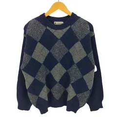 コロンビア Columbia 90S アーガイル ウール クルーネック ニット メンズ import：L のサムネイル