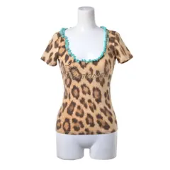 Blumarine ボンボントリム ヒョウ柄 ストレッチ Tシャツのサムネイル