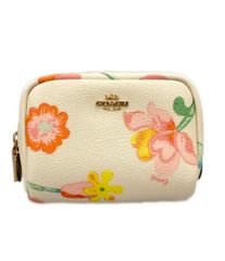 COACH☆新品】スモール ジップ アラウンド☆ウィズ フローラル☆花柄