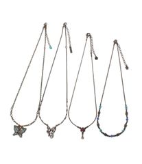 未使用】ANNA SUI 蝶 羽モチーフ ネックレス アナスイ ステンドグラス 