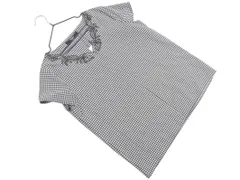 新品 Fabulous Angela ファビュラスアンジェラ ギンガムチェック 刺繍 シャツ sizeF/白ｘ黒 ■◆ レディースのサムネイル