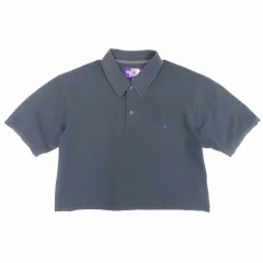 24ss THE NORTH FACE PURPLE LABEL ノースフェイス パープルレーベル クロップド ポロシャツ 半袖 WS グレー レディース 【中古】