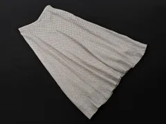 BEAUTY & YOUTH ビューティ&ユース ユナイテッドアローズ チェック Aライン 台形 スカート sizeM/オフホワイトｘ紺 ■◇ レディース
