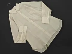 le.coeur blanc ルクールブラン ラウンドヘム シアー ブラウス シャツ size38/黄緑 ■◇ レディースのサムネイル