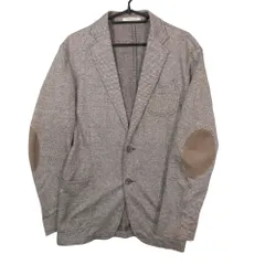 ARMANI COLLEZIONI アルマーニコレツィオーニ エルボーパッチ テーラード ジャケット リネン混 50/XL ダークブラウン メンズ 【中古】のサムネイル
