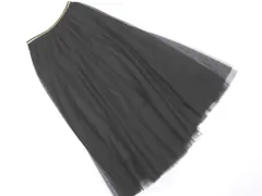 Q キュー チュール フレア スカート size38/黒 ■■ レディースのサムネイル