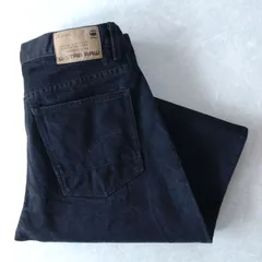 ■古着 G-STAR RAW ジースターロゥ TRIPLE A REGULAR STRAIGHT ブラックジーンズ デニムパンツ W36L32【L6151】