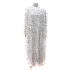ザラ ZARA ワンピース ロング シフォン シアー 総柄 アイボリー 茶 ブラウン /YI