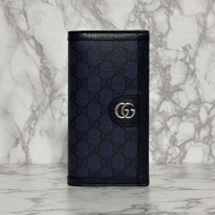 極美品】GUCCI オフィディア ジップアラウンドウォレット ネイビー 長 