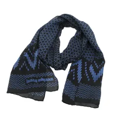 Vintage ISSEY MIYAKE イッセイミヤケ ストール シルク100％ 総柄 筆タグ ロゴ オールド  ブラック メンズ レディース 【中古】のサムネイル