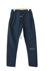 フィアオブゴッド Fear of God ESSENTIALS エッセンシャルズ Nylon Pants ラバー ロゴ ナイロン イージー パンツ S 紺ネイビー ブランド古着ベクトル 中古☆AA★260111のサムネイル