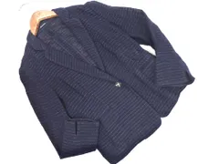 Aquascutum アクアスキュータム シルク混 テーラード ジャケット size8/紺 ■◇ レディースのサムネイル