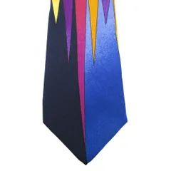 美品 Gianni Versace ジャンニ・ヴェルサーチ ネクタイ シルク100％ 総柄 イタリア製 マルチカラー メンズ 【中古】
