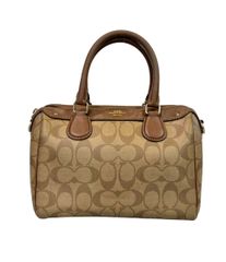 COACH シグネチャー ハンドバッグ ミニボストン - メルカリ