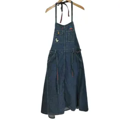 ヒステリックグラマー HYSTERIC GLAMOUR KINKY JEANS ワッペン デザイン デニム エプロン ワンピース レディース FREE のサムネイル
