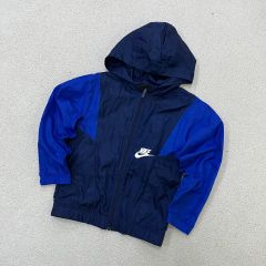 NIKE ナイロンジャケット フルジップ フード テック系 スポーツMIX L
