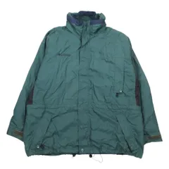 90s OLD Columbia コロンビア ナイロン ジャケット ブルゾン マウンテンパーカー フリースライナー付き 3L グリーン メンズ 【中古】