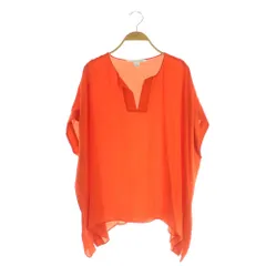 ダイアンフォンファステンバーグ DIANE von FURSTENBERG シルクブラウス 半袖 プルオーバー スリットネック ドルマンスリーブ S オレンジ /MY ■OS ■GY06のサムネイル