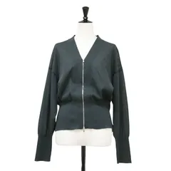 MACPHEE マカフィー カーディガン チャコールグレー サイズ:S(9号) | 23春夏 ドライレーヨン ジップアップカーディガン / ブルゾン | 長袖 Vネック ドロップショルダー ワイドスリーブ リネン | トップス 羽織り【レディース】【中古】のサムネイル