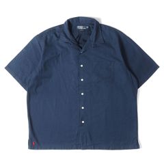 ポロラルフローレン 裾ポニー 半袖開襟シャツ リネン/シルク 黒 L 古着