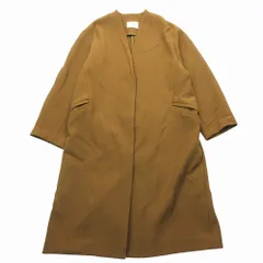 IENA イエナ ノーカラーコート ジャケット ロング丈 18020900600030 アウター サイズ38 M キャメル レディース 【中古】