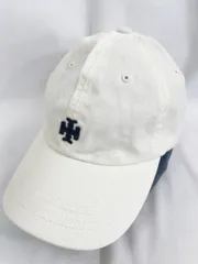TORY BURCH トリーバーチ コットンキャンバス ロゴ刺繍 ベースボール キャップ sizeF/白 ■■レディースのサムネイル
