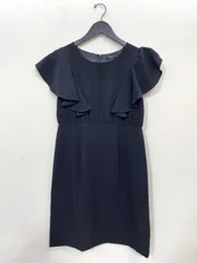 美品 Ray BEAMS レイビームス オケージョンワンピース フリル タイトスカート 結婚式二次会 ドレス ワンピース size0 (S相当)/黒 ■■レディース