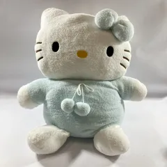 ★ Hello Kitty ハローキティ 特大ぬいぐるみ BIGサイズ パステルブルー  約65cm 現状品