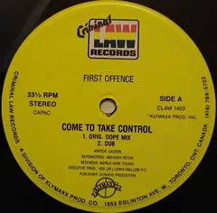 LP First Offence (2) Come To Take Control CLAW1403 Criminal Law Records /00260