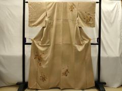 平和屋着物○男性 本場筑前博多織 角帯 色無地 枯色 西村織物謹製 証紙