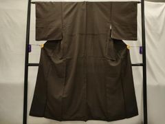 平和屋着物○男性 本場筑前博多織 角帯 色無地 枯色 西村織物謹製 証紙