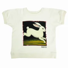GUCCI グッチ 596232 XJCAQ ラビット スウェット トレーナー トップス スパンコール装飾 半袖 アイボリー サイズ4 110cm  【中古】のサムネイル