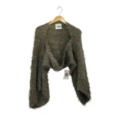 タン TAN METALLIC LIKE SHAGGY BOLERO メタリックライク シャギーニット ボレロ レディース  Fのサムネイル