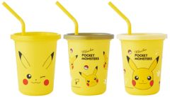 스케이터 (Skater) 텀블러 빨대 포함 3 개 320ml 포켓 몬스터 피카츄 페이스 일본제 SIH3ST-A