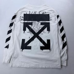 未使用タグ付き】OFF-WHITE ペイントクロスアロー ロンT 長袖Tシャツ 