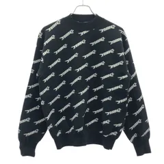 AMBUSH アンブッシュ オールオーバーロゴクルーネックニットセーター BWHE025S23KNI001 ブラック XSのサムネイル