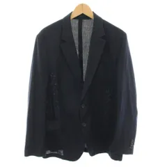 サルヴァトーレフェラガモ Salvatore Ferragamo テーラードジャケット シングル 絹 シルク混 麻 リネン混 54-7C 紺 ネイビー 143133 /YTのサムネイル
