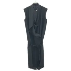 LANVIN ランバン 13AW ノースリーブドレープコードワンピース  ブラック 36のサムネイル