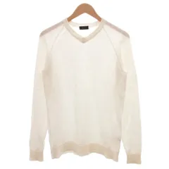 ジョセフオム JOSEPH HOMME ニット セーター 麻 リネン 46 白 ホワイト Vネック 長袖 /NU ■ECF004のサムネイル