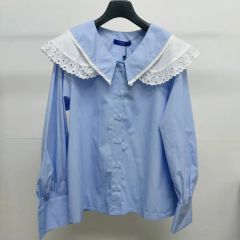 美品】Bibiy. FRANCESCA BLOUSE BLUE - メルカリ
