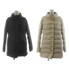 アクアスキュータム AQUASCUTUM リバーシブル ダウンジャケット スタンドカラー 黒 ブラック ベージュ 5099450001 /KUのサムネイル